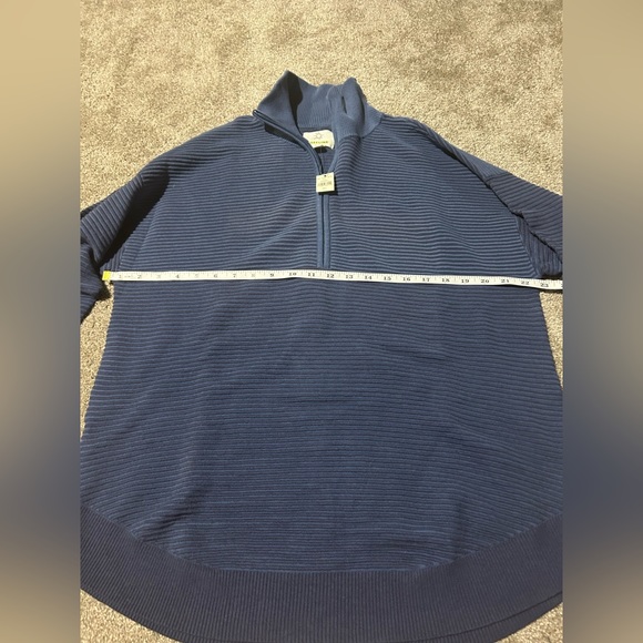 NWT 1/4 zip Blue Aerie Offline ribbed pullover - Picture 5 of 6